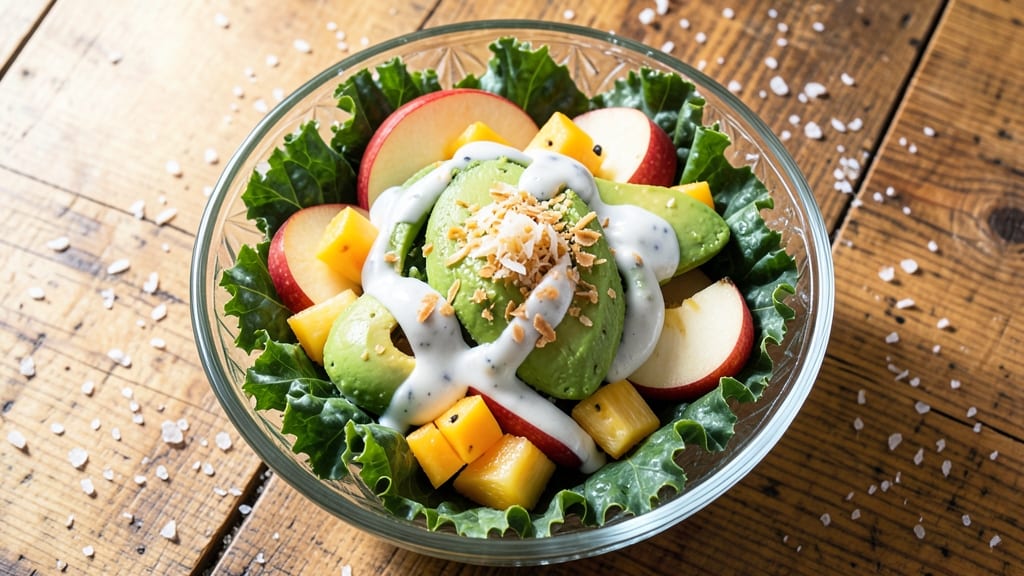Tropical Smoothie Café Apple Kale Salad Recipe: Zesty Citrus and Creamy Avocado Fusion