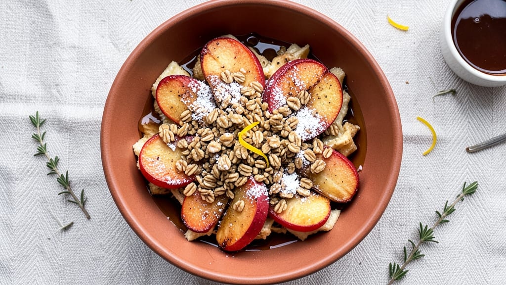 Baked Apple Breakfast Recipe: Warm Spiced Streusel Hugging Tart Apple Filling