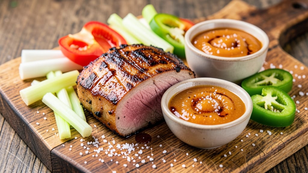 Pork Loin With Apple Sauce Recipe: Celery-Pepper Crunch Balances Sweet-Tart Glaze