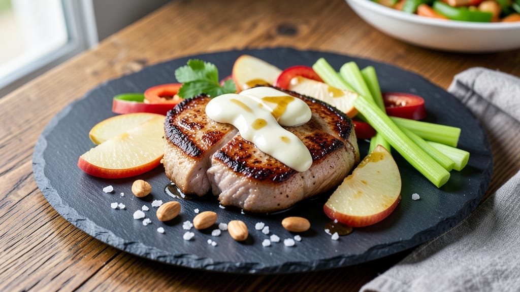 Pork Chops and Apples Recipe: Oven-Baked Sweetness With Celery Pepper Crunch