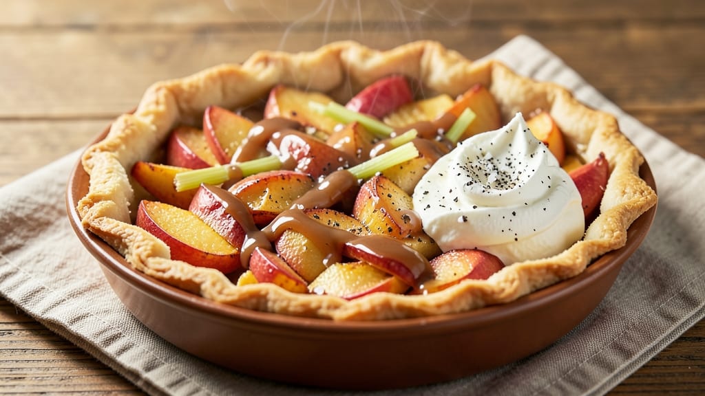 Salted Caramel Sauce Recipe for Apple Pie: Celery Pepper Crunch Contrast Magic
