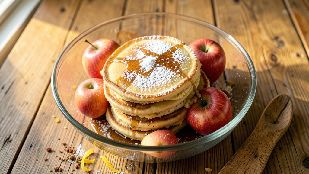 Baby Apple Pancakes Recipe: Mini Stacks With Caramelized Fruit Topping