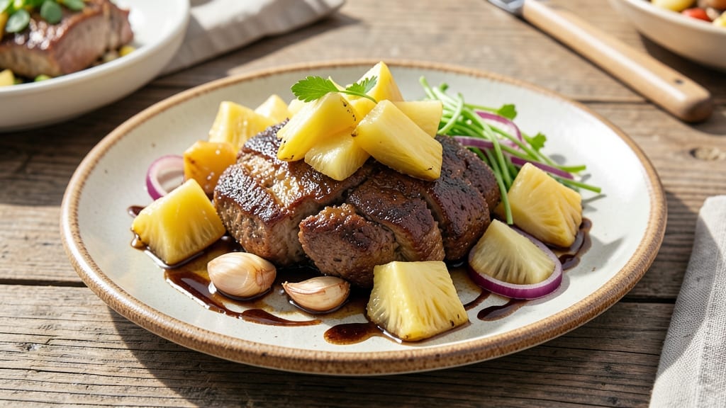 Ground Pork and Pineapple Recipe: Sweet-Tart Stir-Fry With Celery Crunch