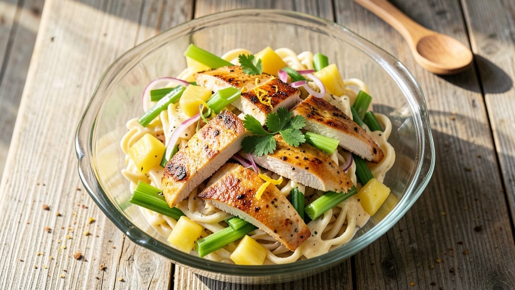 Chicken Pineapple Macaroni Salad Recipe: Bright Citrus and Celery Crunch Balance