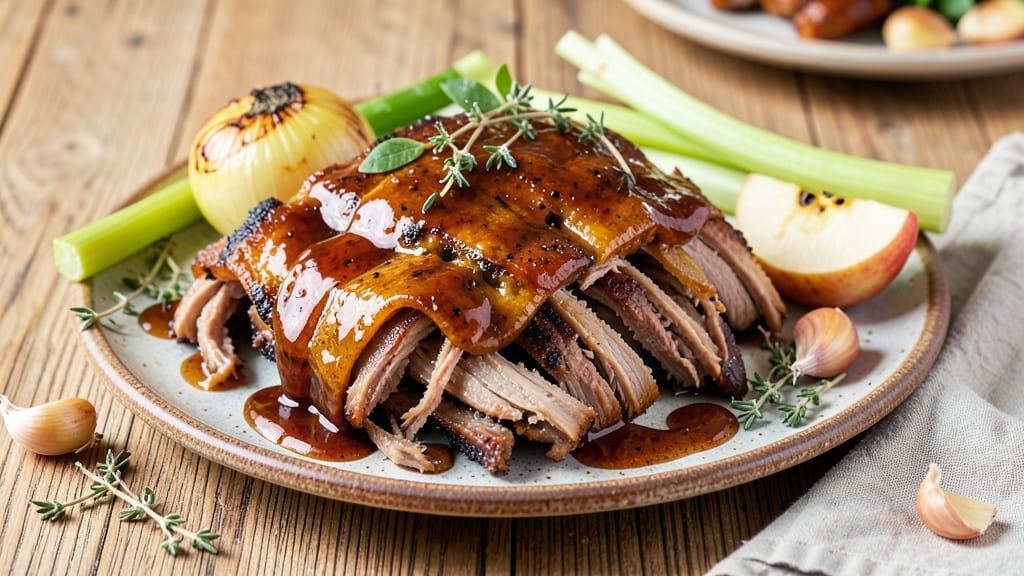 Apple Bourbon Pulled Pork Recipe: Smoky-Sweet Shreds With Celery Crunch Twist