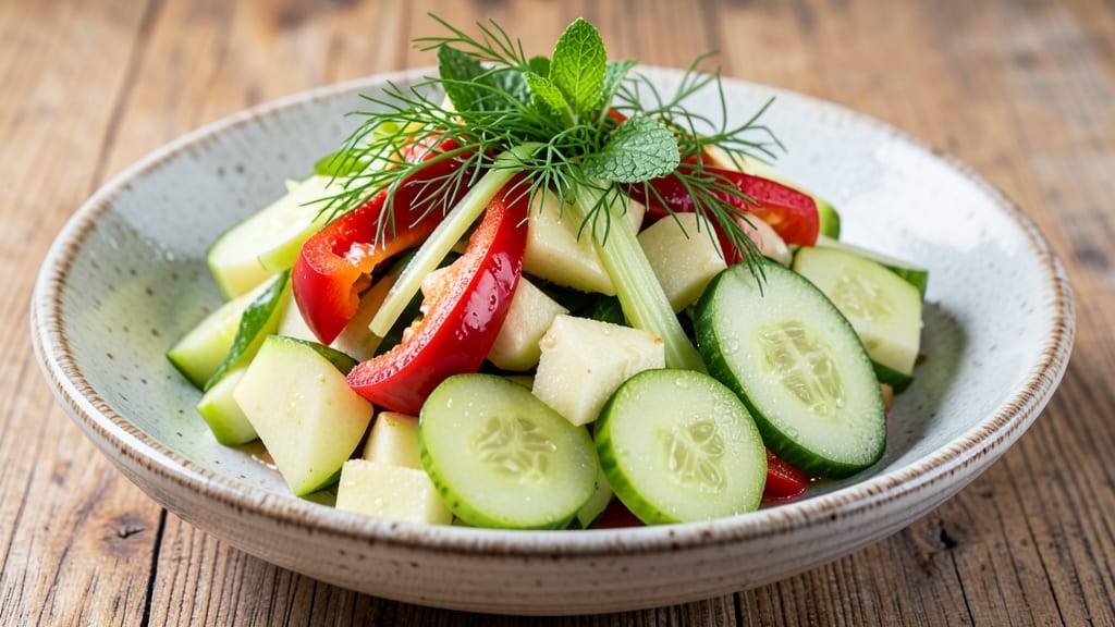 Apple Cucumber Relish Recipe Easy: Crunchy Celery-Pepper Bite in 10 Minutes