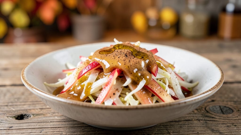 Apple Cider Coleslaw Dressing Recipe: Crunchy Celery and Spiced Sweetness Balance