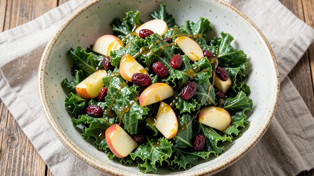 Kale Apple Cranberry Salad Recipe: Sweet Tart Crunch in 15 Minutes