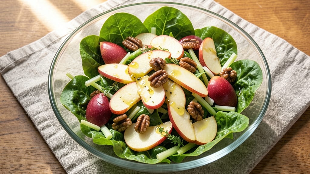 Apple Romaine Salad Recipe: Crispy Celery and Apple Bite Fusion