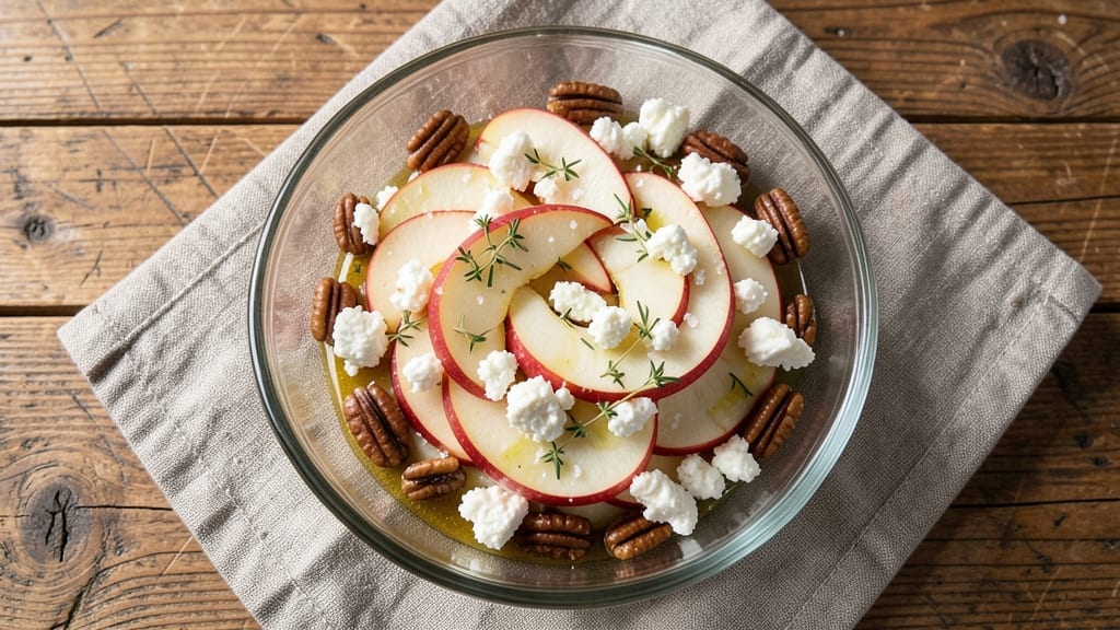 Apple Pecan Feta Salad Recipe: Crunchy Nut and Cheese Contrast With Sweet Apple Bite