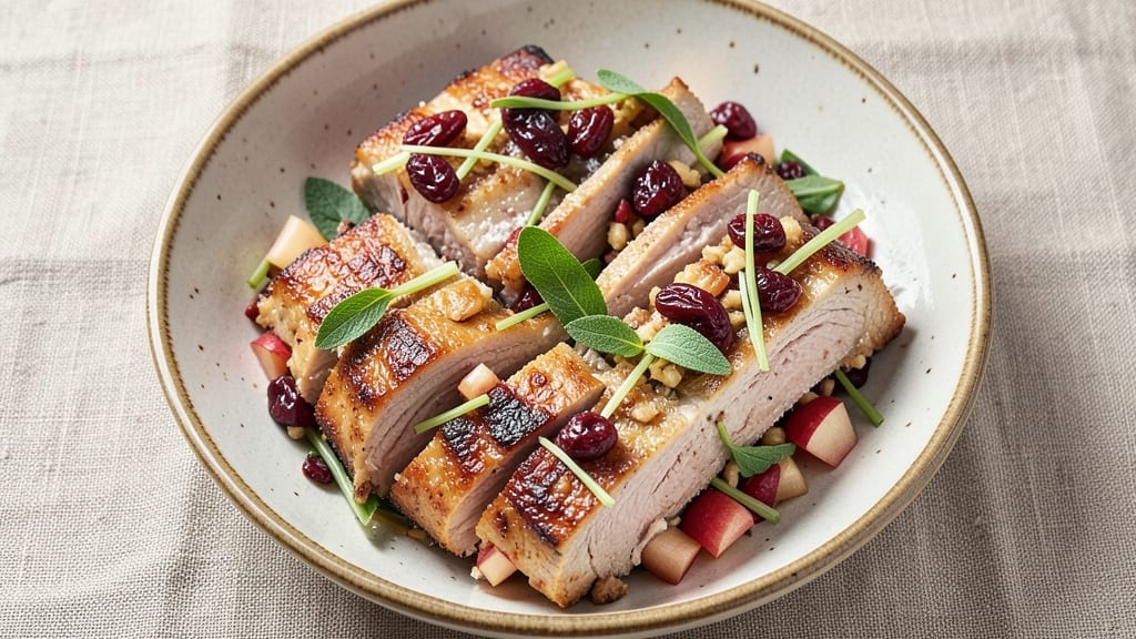 Apple Cranberry Stuffed Pork Chops Recipe: Juicy Meat with Tart-Sweet Celery Crunch Filling