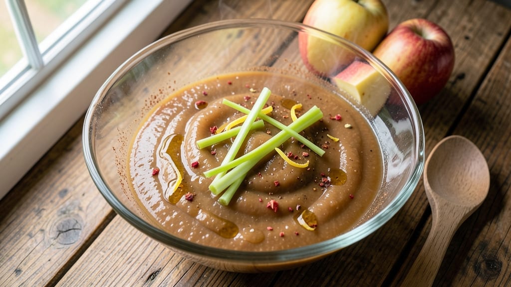 Recipe to Make Apple Sauce: Slow-Cooked Spice and Celery Crunch Twist
