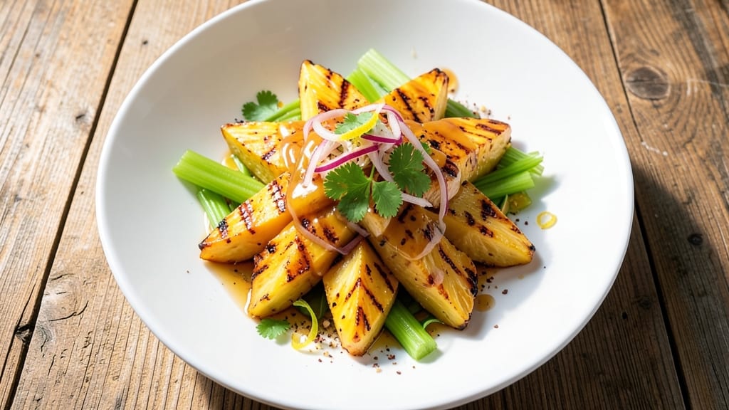 Grilled Pineapple Salad Recipe: Charred Sweetness Meets Crisp Celery Zing