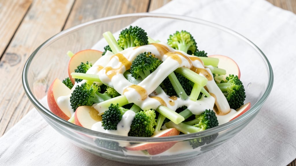 Creamy Crunchy Broccoli Apple Slaw Recipe: Celery-Pepper Zing Meets Sweet Tart Crunch