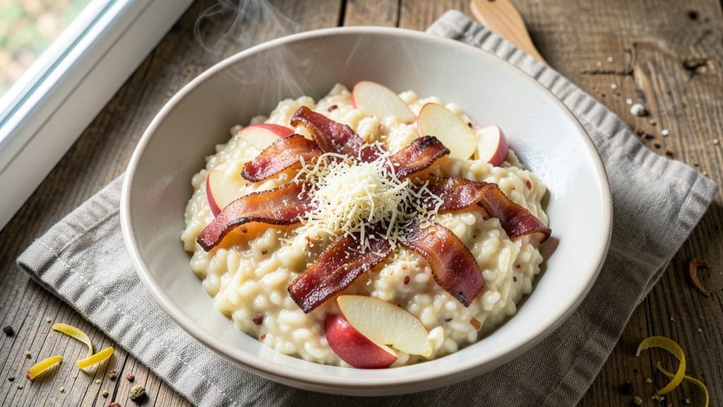 Apple Bacon Risotto Recipe: Smoky Crispy Bits Elevate Creamy Rice