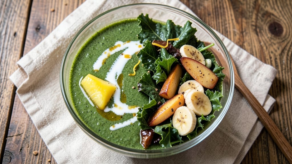 Apple Kale Salad Tropical Smoothie Recipe: Bright Green Powerhouse With Pineapple Zing