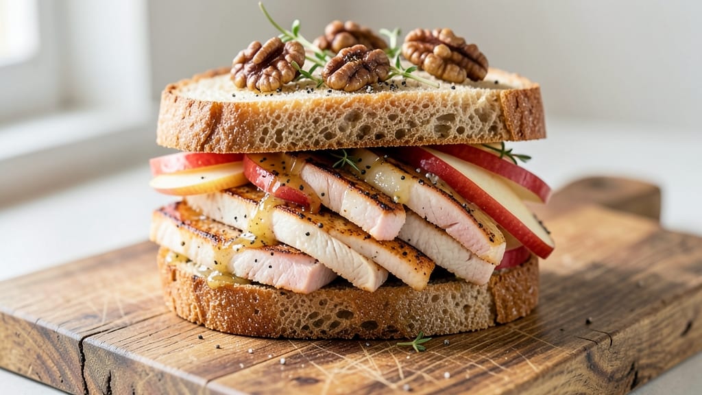 Chicken Apple Walnut Salad Sandwich Recipe: Crunchy Nutty Freshness Between Every Bite