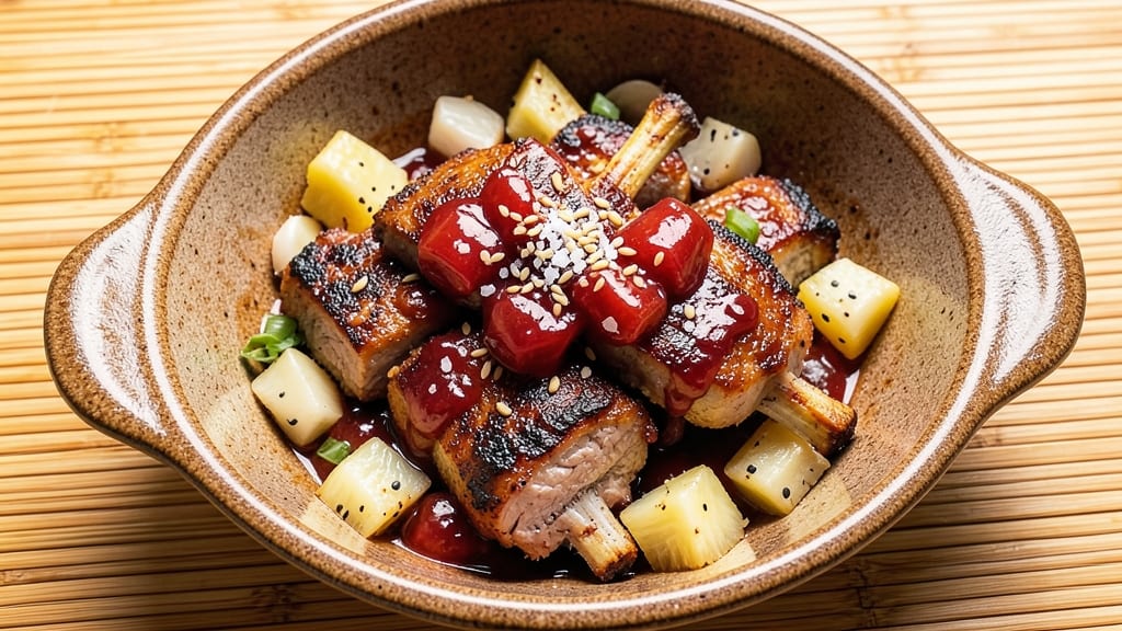 Hawaiian Pineapple Pork Chops Crockpot Recipe: Slow-Cooked Juicy Meat with Celery Pepper Crunch