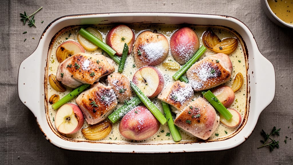 Chicken and Apple Casserole Recipe: Braised Spice and Celery Crunch Harmony