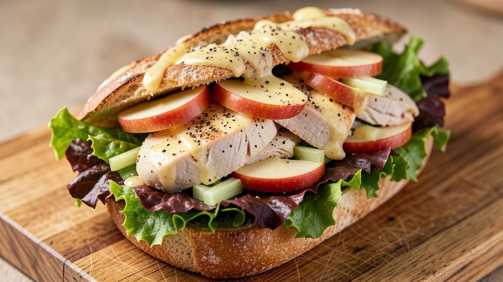 Chicken, Apple, and Salad Sandwich Recipe: Crunchy Celery and Sweet Apple Stacks