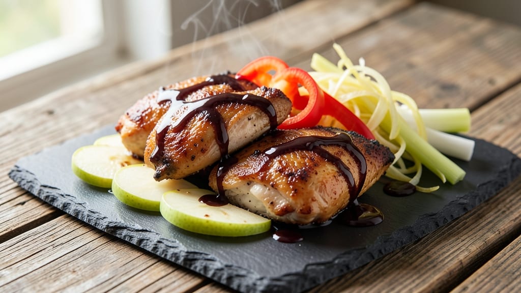 Granny Smith Apple Chicken Recipe: Balsamic-Braised Crunch With Celery Pepper Bite