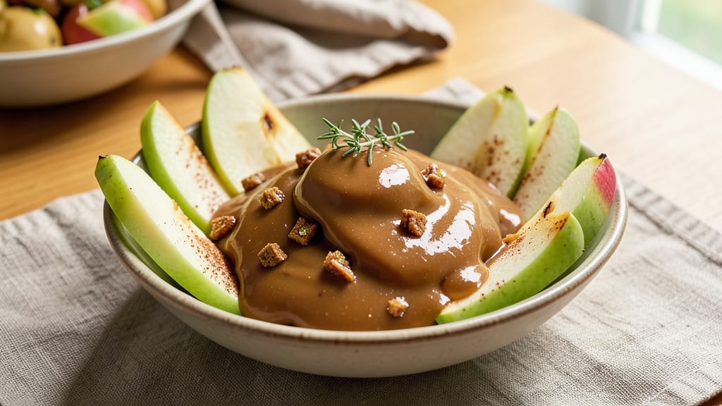 Caramel Toffee Apple Dip Recipe: Crunchy Celery and Warm Spice Contrast