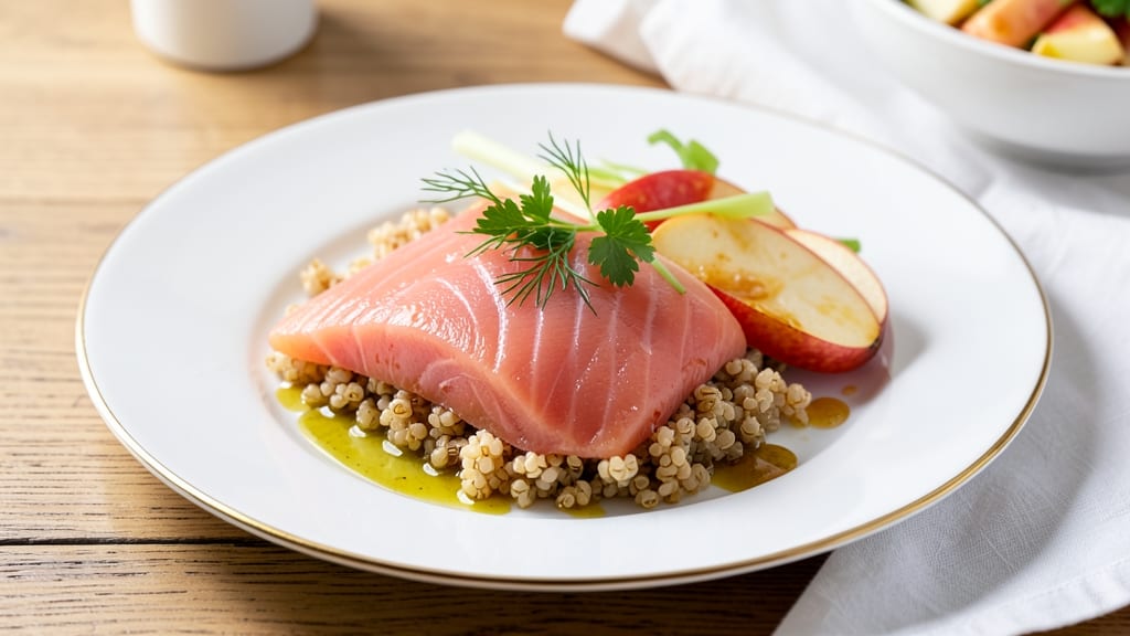 Apple Smoked Salmon Recipe: Crisp Celery and Sweet Apple Pan Sauce Magic