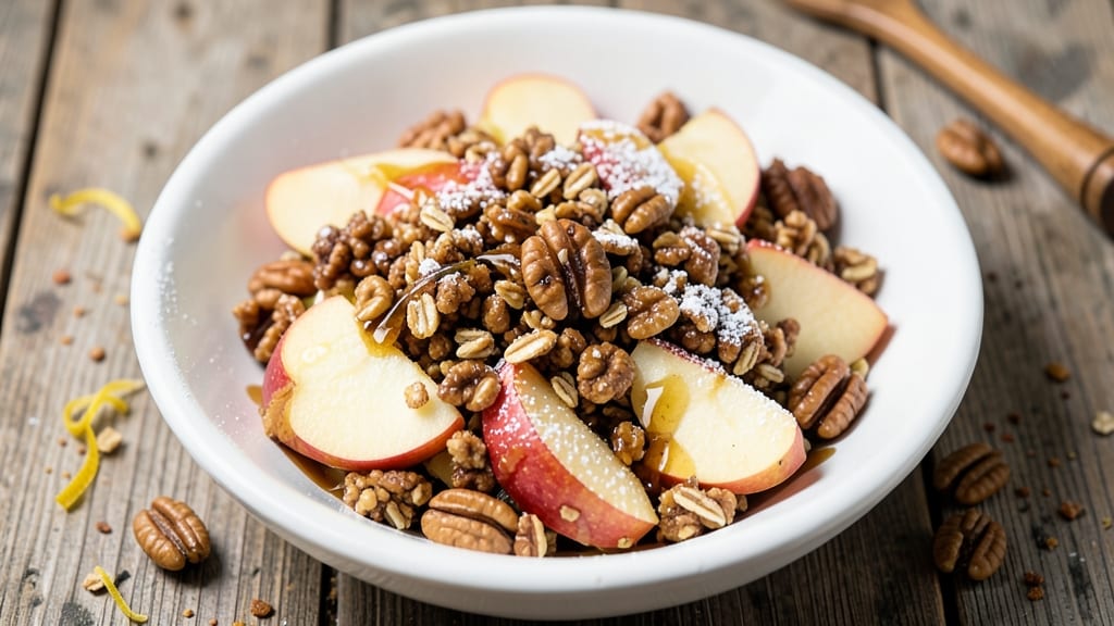 Apple Pecan Fall Salad Recipe: Crispy Streusel-Topped Warm Comfort