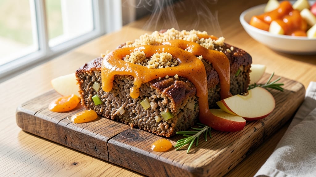 Apple Sauce Meatloaf Recipe: Juicy Moist Center With Celery-Pepper Crunch