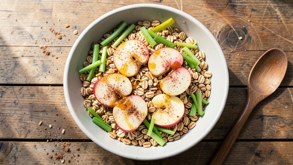 Easy Baked Apple Oatmeal Breakfast Recipe: Warm Spice and Celery Crunch Fusion