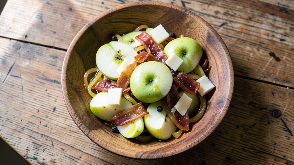 Fogo De Chao Apple Salad Recipe: Warm Spiced Streusel Hugs Tart Apple Freshness