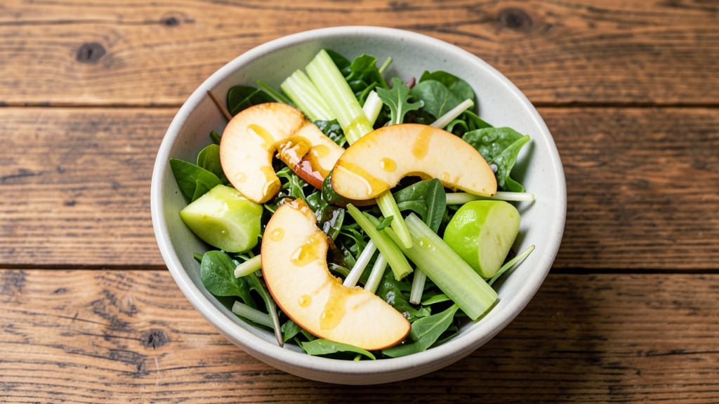 Vegan Apple Salad Recipe: Crunchy Celery and Sweet Apple Refreshment in 15 Minutes