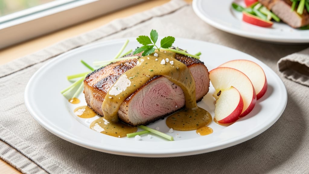 Pork Apple Mustard Recipe: Crispy Celery Crunch Meets Sweet-Tart Glaze