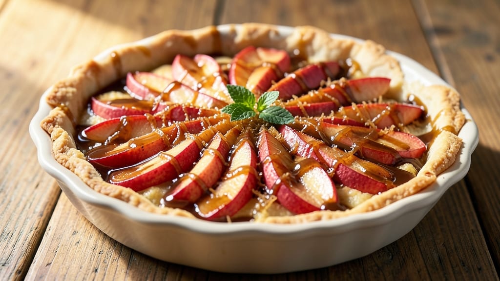 Apple Tart With Caramel Sauce Recipe: Warm Spiced Crust and Gooey Fruit Fusion