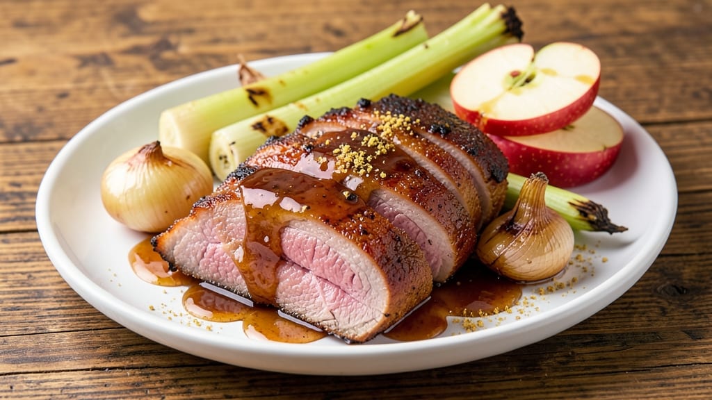 Apple Glazed Pork Loin Recipe: Caramelized Apple-Celery Glaze That Sticks