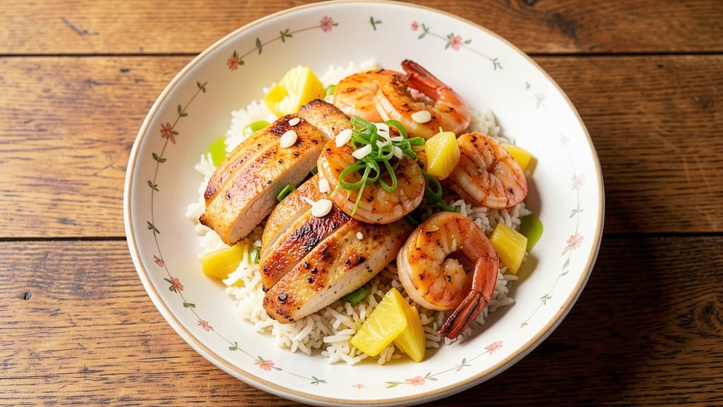 Chicken, Shrimp, and Pineapple Bowl Recipe: Tropical Protein-Packed Powerhouse in 25 Minutes