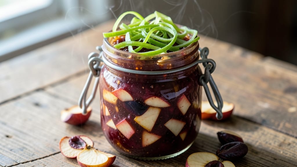 Apple Plum Sauce Canning Recipe: Celery Pepper Crunch Meets Sweet Tart Balance
