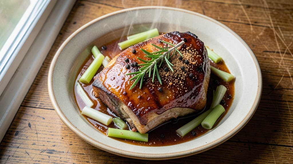 Apple Cider Pork Roast Slow Cooker Recipe: Celery-Pepper Crunch in Every Bite