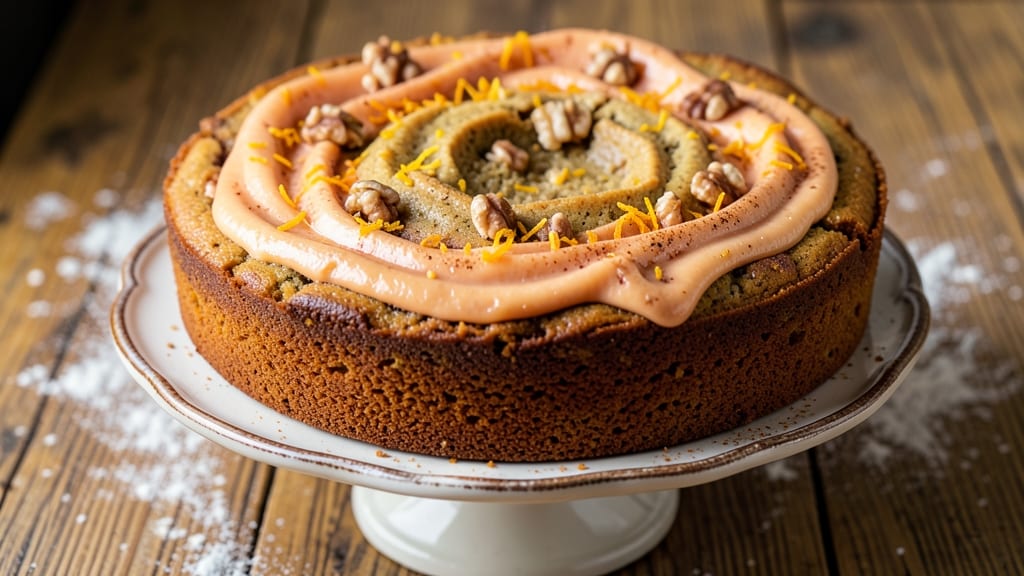 Carrot Cake With Apple Sauce Recipe: Moist Layers and Spiced Topping Harmony