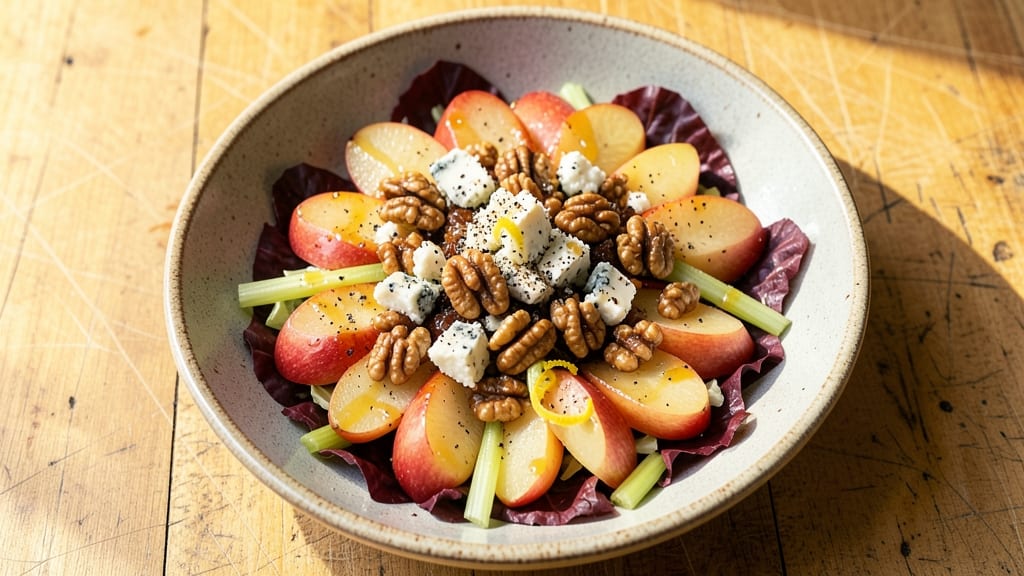 Old Chicago Apple Walnut Salad Recipe: Crisp Celery and Toasted Nut Contrast