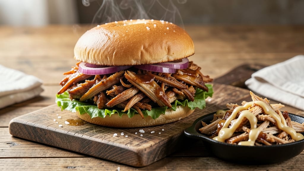 Slow Cooker Apple Cider Pulled Chicken Sandwiches Recipe: Fall-Apart Tender with Celery-Pepper Zest