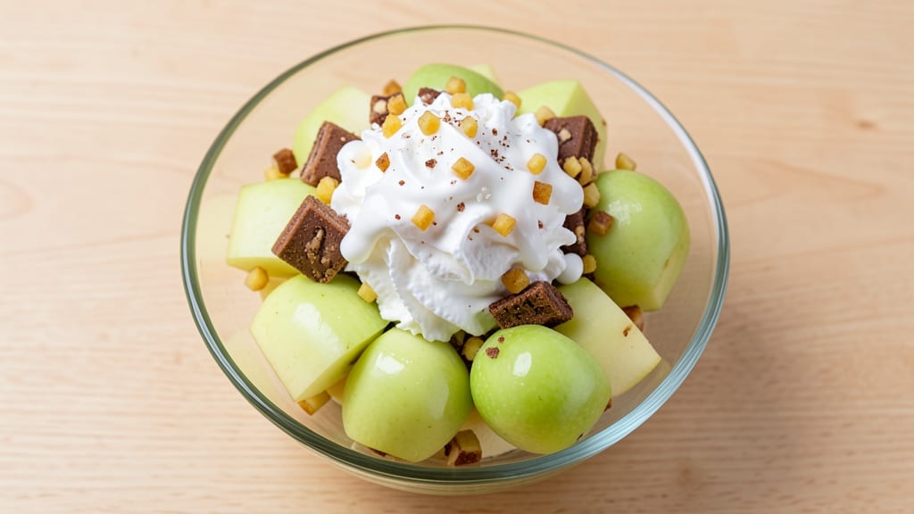 Apple Snickers Cool Whip Salad Recipe: Crunchy Celery Snack Mix Topping