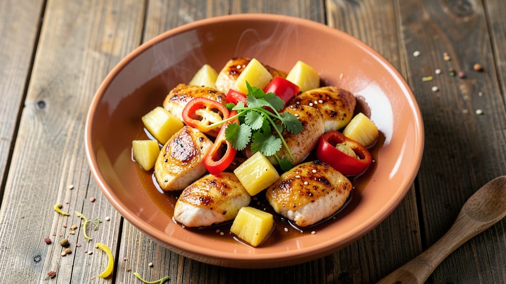 Sweet Sour Chicken Pineapple Peppers Recipe: One-Pan Stir-Fry With Tangy Pineapple Crunch