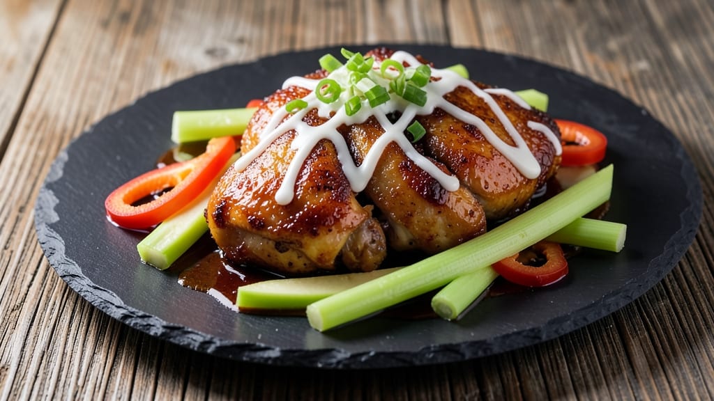 Apple Chicken Recipe Chinese: Sweet-Tart Soy Glaze with Celery Pepper Bite
