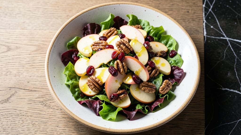 Apple Walnut Salad With Cranberry Vinaigrette Recipe: Sweet-Tart Crunch That Stays Fresh All Week