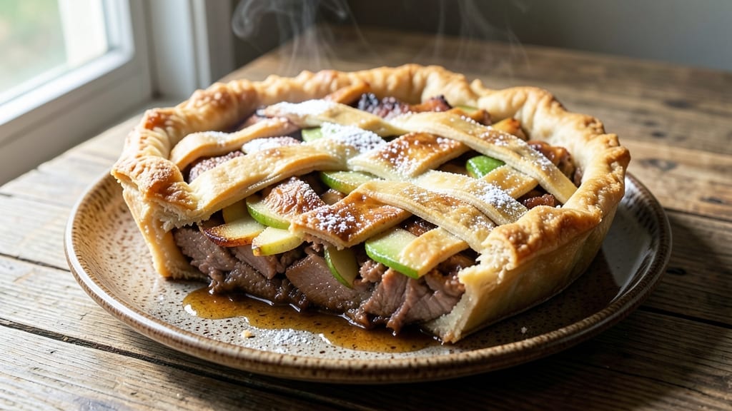 Pork and Apple Pie Recipe: Rustic Crust with Sweet-Tart Filling Layers