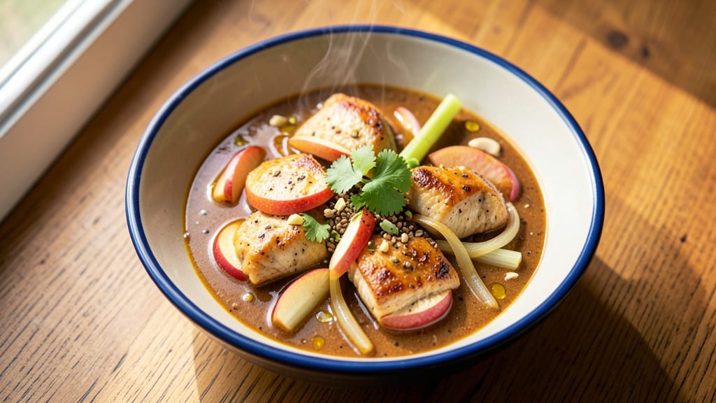 Chicken Apple Curry Recipe: Spiced Simmer With Celery and Apple Crunch Fusion