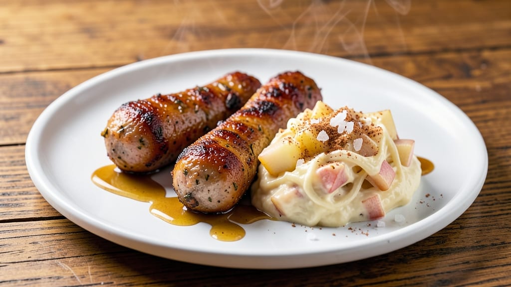 Apple Gouda Chicken Sausage Recipe: Savory Apple Gouda Crust on Juicy Meat