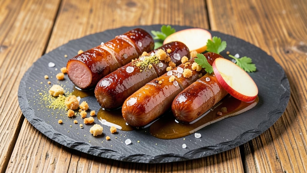 Smoked Apple Chardonnay Chicken Sausage Recipe: Celery-Crusted Heat Meets Sweet Tart Glaze