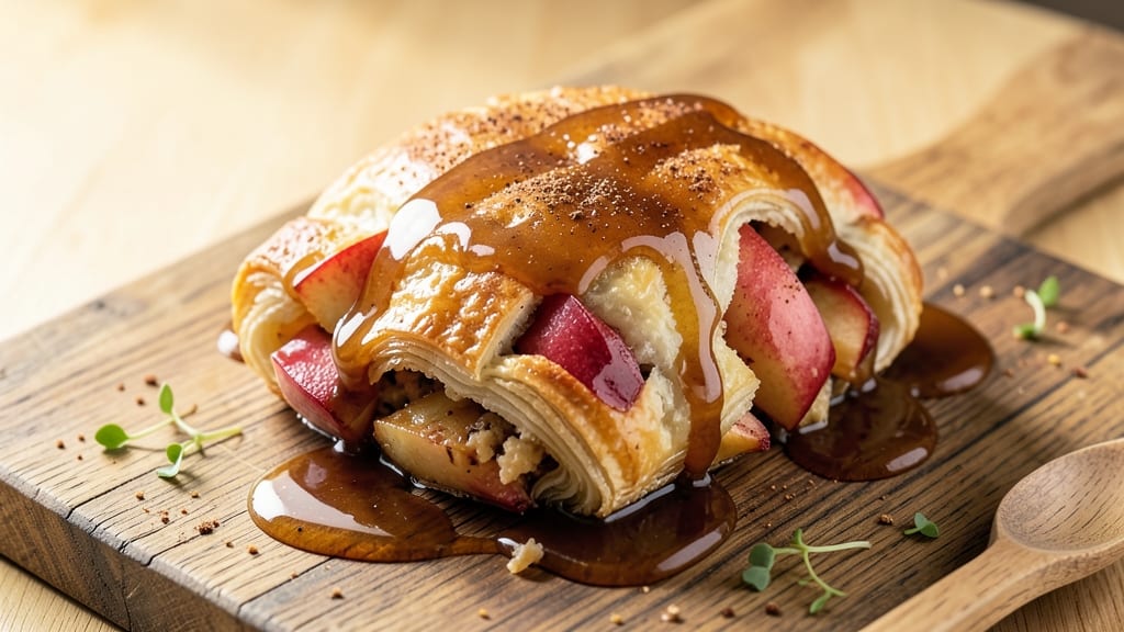 Apple Dumpling Recipe With Caramel Sauce: Baked Apple Streusel Dumplings With Gooey Caramel Drizzle